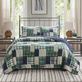 Timber Reversible Rustic Green and Navy Plaid Mini Quilt Set Bedding Thumbnail Image