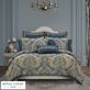 Messina II Navy Blue and Gold Damask Comforter Set Luxury Bedding by Royal Court Thumbnail Image