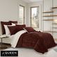 Everett Brick Plush Fleece Ribbed Comforter Set Bedding by J Queen New York Thumbnail Image