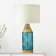 Tropical Impressions Mango Wood and Glass Palm Leaf Table Lamp Thumbnail Image