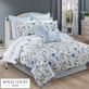 Kourtney Watercolor Style Blue Floral Comforter Set Bedding from Royal Court Thumbnail Image