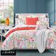 Tallulah Watercolor Style Coral and Pink Floral Comforter Set Bedding by J Queen Bold Thumbnail Image
