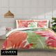 Tiki Fuchsia and Coral Tropical Palm Leaf Comforter Set Bedding by J Queen Bold Thumbnail Image