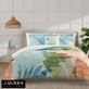 Tiki Green and Blue Tropical Palm Leaf Comforter Set Bedding by J Queen Bold Thumbnail Image