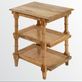Clifton Cane Natural Hued Handcrafted Mango Wood Accent Table Thumbnail Image