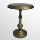 Pearson Antique Brass Finished Round Accent Table with Pedestal Base Thumbnail Image
