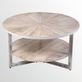 Chelsea Whitewash Handcrafted Mango Wood Round Coffee Table Thumbnail Image