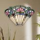 Gavison Pink Floral Tiffany Stained Art Glass Wall Sconce Lamp by Dale Tiffany Thumbnail Image