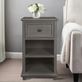 Aryana Acacia Wood One Drawer Side Table with Open Storage Space Thumbnail Image