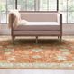 Ivette Stain Resistant Variegated Rust Traditional Palmette Area Rugs Thumbnail Image