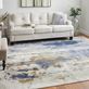 Pierce Blue Splatter Design Contemporary Abstract Area Rugs Thumbnail Image