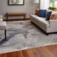 Marcel Stain Resistant Blue and Beige Splatter Design Abstract Area Rugs Thumbnail Image