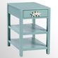Grand Bay Starfish Aqua Blue Wooden Coastal Chairside Accent Table Thumbnail Image