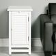 Cape May White Wooden Chairside Table Storage Cabinet with Shutter Style Door Thumbnail Image