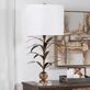 Mandalay Palms Aged Gold Metal Tropical Leaf Table Lamp Thumbnail Image