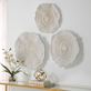 Ocean Gems White Fanning Coral Resin Round Circular Wall Art Set from Uttermost Thumbnail Image