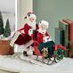 40th Anniversary Ruby Sleigh Limited Edition Clothtique Santa and Mrs Claus Figurine Thumbnail Image