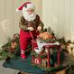 Turkey Dinner Clothtique Santa with Serving Cart Figurine Set Thumbnail Image