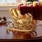 Gold Holiday Scroll Sleigh Holder Decorative Accent Thumbnail Image