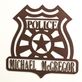 Police Officer Badge Law Enforcement Professional Personalized Metal Wall Art Sign by JasonW Studios Thumbnail Image