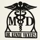 MD Medical Doctor Medicine Healthcare Caduceus Symbol Professional Personalized Metal Wall Art Sign by JasonW Studios Thumbnail Image