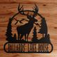 Deer in Mountains Rustic Indoor Outdoor Personalized Metal Wall Art Sign by JasonW Studios Thumbnail Image