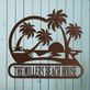 Palm Trees Tropical Indoor Outdoor Personalized Metal Wall Art Sign by JasonW Studios Thumbnail Image