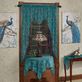 King Peacock Feather Print Sheer Window Valances or Table Linens Thumbnail Image