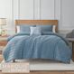 Bryn Solid Blue Striped 4 pc Comforter Bed Set from Marquis by Waterford Thumbnail Image
