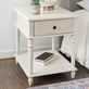 Mattie Off White Wooden Accent Table with Drawer Thumbnail Image