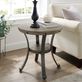 Ferdinand Gray Wooden and Metal Industrial Style Round Accent Table Thumbnail Image