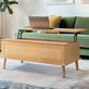 Tillie Mid Century Style Wooden Lift Top Coffee Table with Faux Rattan and Storage Space Thumbnail Image