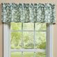 Cherry Blossom Floral Sage Green Cotton Tailored Window Valance Thumbnail Image