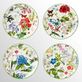 Greenhouse Botanical Floral Ceramic Dessert Plate Set of 4 Thumbnail Image