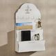 Lane Fleur de Lis Whitewashed Metal Wall Pocket Entryway Organizer with Key Hooks Thumbnail Image