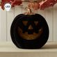 Halloween Swirl LED Lighted Black Jack o Lantern Pumpkin Glitter Globe from Confetti Lites by Roman Thumbnail Image