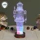 Swirl LED Lighted Clear Nutcracker Figure Glitter Globe from Confetti Lites by Roman Thumbnail Image