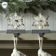 Silver and White Snowflake LED Lighted Stocking Holder Set by Roman Thumbnail Image