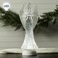 Clear Glitter Swirl LED Lighted Praying Angel Water Globe Figurine Thumbnail Image