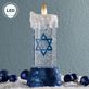 Hanukkah Swirl LED Lighted Candle Glitter Globe Table Accent Thumbnail Image