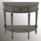 Mozart Handpainted Dark Green Wooden Demilune Console Table from Butler Specialty Thumbnail Image