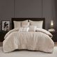 Riva Beige Raised Jacquard 7 pc Comforter Bed Set from Madison Park Thumbnail Image