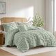 Bailey Solid Green Ruched Pleated 3-4 pc Comforter Bed Set from Comfort Spaces Thumbnail Image
