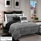 Dalton II Black Abstract Striped Quilt Set Bedding from Royal Court Thumbnail Image