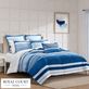 Carson Blue and White Striped Comforter Set Bedding by Royal Court Thumbnail Image
