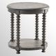 Charleston Distressed Gray Recycled Pine Wood Round End Table Thumbnail Image