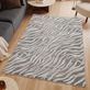Cyra Gray and Ivory Zebra Stripe Pattern Area Rugs Thumbnail Image