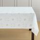 Rosette Lace White Waterproof Vinyl Rectangle Tablecloth Thumbnail Image