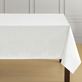 Garden Lace Embossed White Waterproof Vinyl Rectangle Tablecloth Thumbnail Image