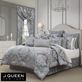 Krista Powder Blue and Steel Blue Damask Comforter Set Luxury Bedding by J Queen New York Thumbnail Image